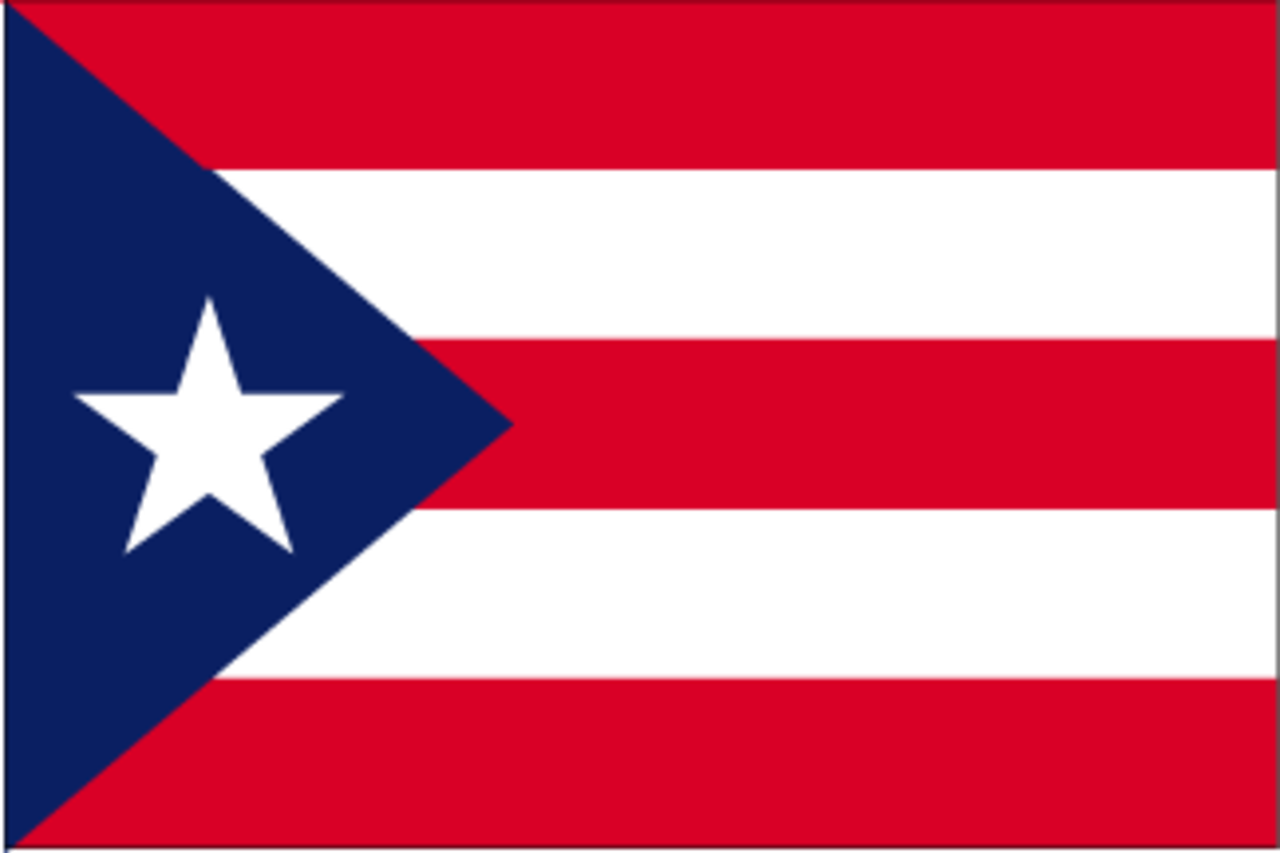 3x5 Foot (90x150 cm) Puerto Rico International Polyester Indoor/Outdoor Flag